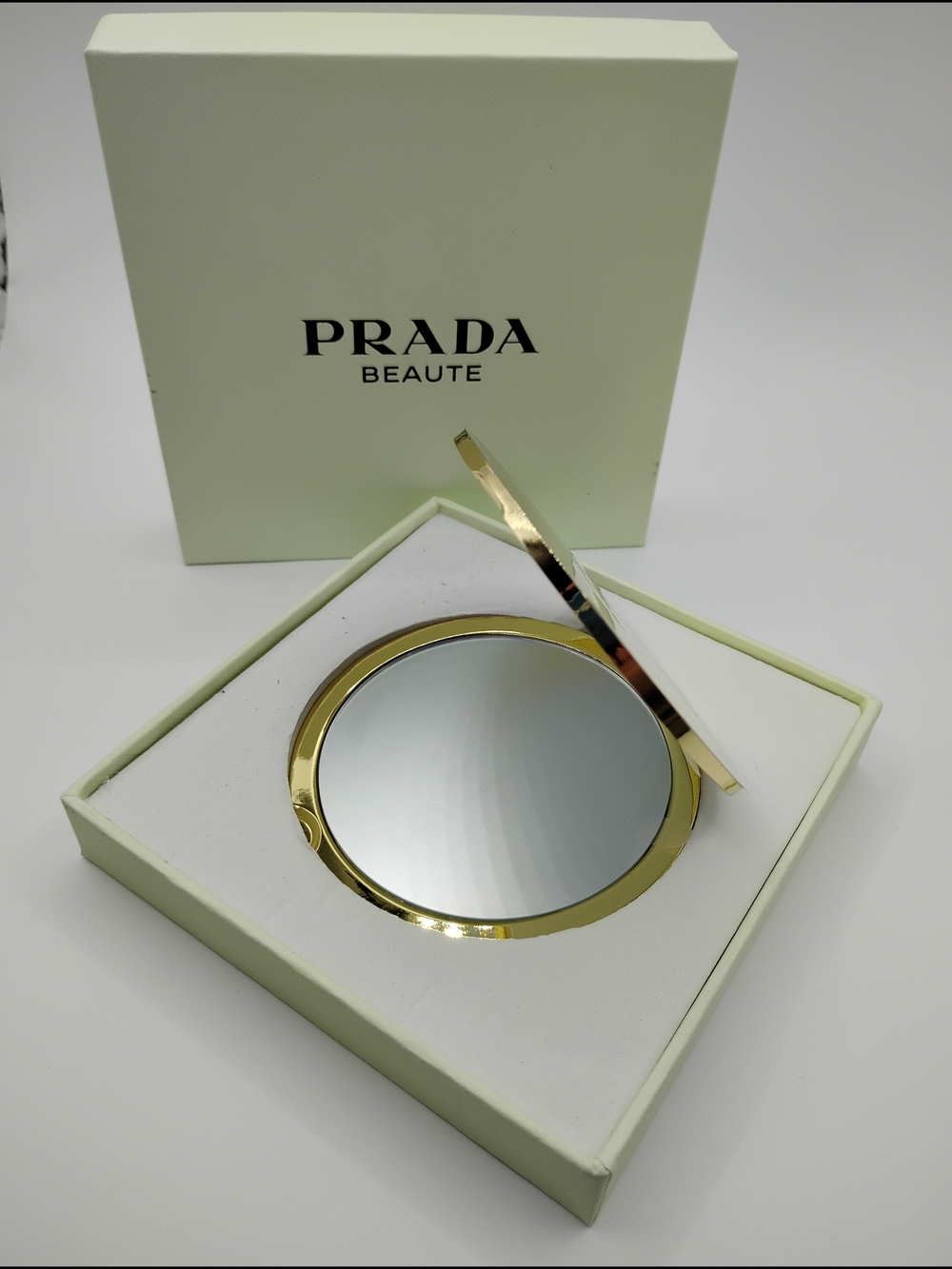 Prada Gold Compact Mirror BRAND NEW WITH THE BOX